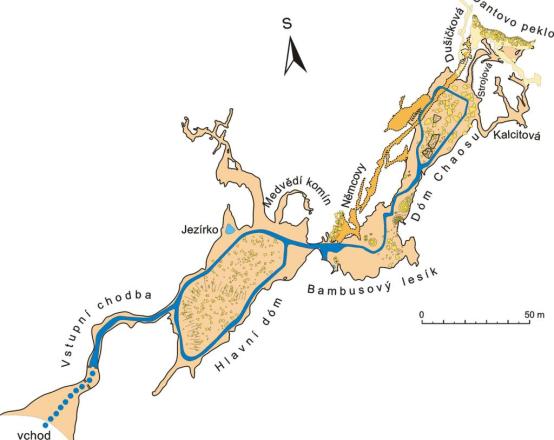 Kateřinská jeskyně - mapa