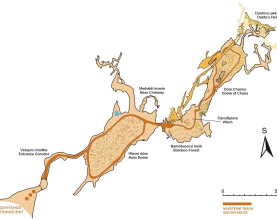 Kateřinská jeskyně - map