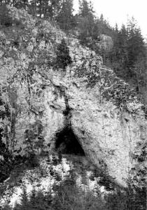 Kateřinská jeskyně - vchod kdysi